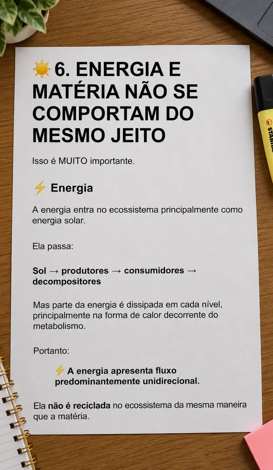Amostra de explicação do material de estudos